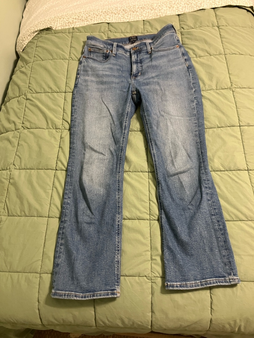 J.Crew Flare Crop Mid Rise Jeans - Picture 2 of 6
